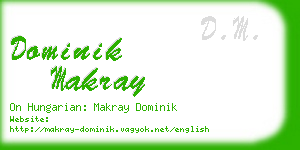 dominik makray business card